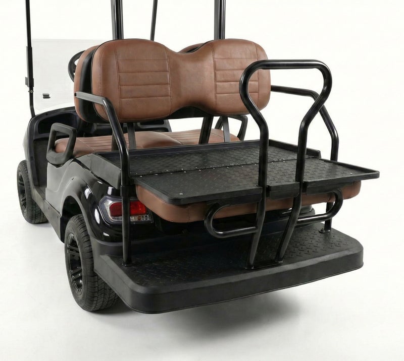 EPIC 2+2 Non-Lifted Electric Golf Cart with Lithium Battery 105Ah& Standard Tires | 4-Seater LSEV (Black) - Image 4